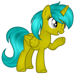 Size: 855x843 | Tagged: safe, artist:angellightyt, derpibooru import, oc, oc only, alicorn, pony, alicorn oc, base used, eyelashes, female, horn, mare, one eye closed, raised hoof, raised leg, simple background, smiling, solo, transparent background, wings, wink