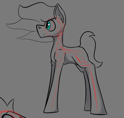 Size: 864x822 | Tagged: safe, artist:cotarsis, derpibooru import, oc, earth pony, pony, sketch, solo