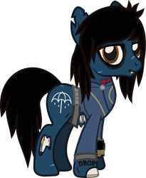 Size: 938x1142 | Tagged: safe, artist:ponygamer2020, derpibooru exclusive, derpibooru import, earth pony, ghoul, pony, undead, zombie, zombie pony, fallout equestria, bags under eyes, bloodshot eyes, bone, boots, bring me the horizon, clothes, colored pupils, decaying, drop dead clothing, emo, eyeliner, eyeshadow, fallout, fangs, frown, gloves, hair over one eye, jumpsuit, lidded eyes, lip piercing, long sleeves, looking at you, makeup, male, messy mane, messy tail, oliver sykes, patch, piercing, pipboy, ponified, raised hoof, raised leg, scar, shirt, shoes, show accurate, simple background, smiling, socks, solo, species swap, stallion, standing, stitches, tail, tattered, tattoo, torn clothes, torn ear, torn flesh, transparent background, undershirt, vault suit, vector, zipper