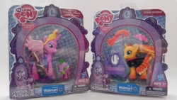 Size: 1280x720 | Tagged: safe, derpibooru import, spike, sunset shimmer, twilight sparkle, twilight sparkle (alicorn), alicorn, dragon, unicorn, equestria girls, accessory, blue eyeshadow, comb, crown, element of magic, eyeshadow, jewelry, makeup, regalia, through the mirror, toy, walmart