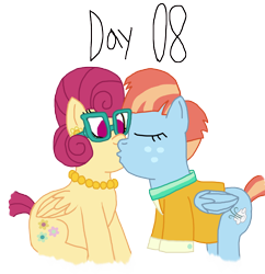 Size: 3000x3096 | Tagged: safe, artist:ktd1993, derpibooru import, posey shy, windy whistles, female, infidelity, kissing, lesbian, shipping, simple background, transparent background, windyshy