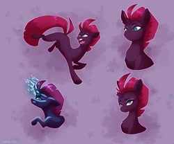 Size: 3000x2500 | Tagged: safe, artist:celes-969, derpibooru import, tempest shadow, pony, unicorn, angry, broken horn, female, frown, horn, lightning, looking at you, magic, mare, screaming, smiling, solo