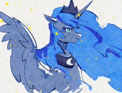 Size: 1280x976 | Tagged: safe, artist:lendftcn, derpibooru import, princess luna, alicorn, pony, bust, female, mare, solo