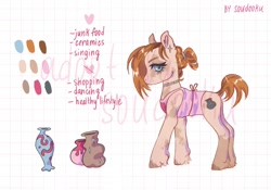 Size: 2388x1668 | Tagged: safe, artist:soudooku, derpibooru import, oc, earth pony, pony, adoptable, reference sheet, solo