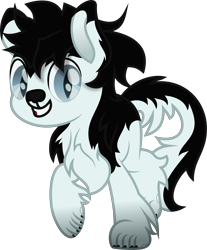 Size: 4665x5622 | Tagged: safe, artist:lincolnbrewsterfan, derpibooru import, oc, dog, dog pony, hengstwolf, hybrid, original species, pony, werewolf, wolf, wolf pony, the last problem, .svg available, :d, black and white, black and white tail, black mane, blake connors, blue eyes, bushy tail, cheek fluff, chest fluff, chin fluff, claws, colored pupils, colored sclera, cute, cute little fangs, cute smile, dog nose, ear fluff, ears, face fluff, facial freckles, fanart, fangs, freckles, fur, grayscale, happy, hoof heart, husky, leg fluff, looking at you, male, monochrome, movie accurate, neck fluff, open mouth, open smile, paw pads, paw prints, pawkinesis, paws, ponified, profile picture, race swap, redesign, remake, shading, sharp teeth, simple background, slit eyes, smiling, smiling at you, solo, species swap, svg, tail, teeth, transparent background, two toned tail, underhoof, underpaw, vector, webkinz, youtube