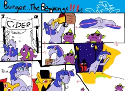 Size: 645x471 | Tagged: safe, artist:ombnom, derpibooru import, spike, twilight sparkle, oc, dragon, pony, unicorn, comic