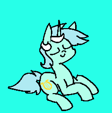 Size: 231x233 | Tagged: safe, artist:davierocket, derpibooru import, lyra heartstrings, pony, unicorn, eyes closed, green background, simple background, smiling, solo