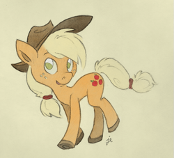 Size: 677x615 | Tagged: safe, artist:swiftcutter, derpibooru import, applejack, earth pony, pony, female, mare, no pupils, old art, solo