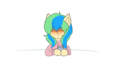 Size: 3314x2048 | Tagged: safe, artist:hcl, derpibooru import, oc, oc only, oc:hcl, pegasus, pony, blushing, clothes, simple background, solo, white background