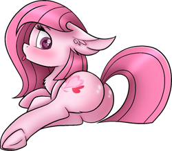 Size: 1031x907 | Tagged: safe, artist:ashee, artist:tanahgrogot, derpibooru import, oc, oc:annisa trihapsari, earth pony, pony, :p, adorasexy, annibutt, blushing, butt, butt blush, cute, ears, earth pony oc, female, floppy ears, looking at you, looking back, looking back at you, mare, open mouth, plot, sexy, simple background, solo, tongue, tongue out, transparent background