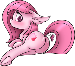 Size: 1031x907 | Tagged: safe, artist:ashee, artist:tanahgrogot, derpibooru import, oc, oc:annisa trihapsari, butterfly, earth pony, pony, :p, adorasexy, annibutt, blushing, butt, butt blush, cute, ears, earth pony oc, female, floppy ears, looking at you, looking back, looking back at you, mare, open mouth, plot, sexy, simple background, solo, tongue, tongue out, transparent background