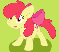 Size: 745x661 | Tagged: safe, artist:cmara, derpibooru import, apple bloom, earth pony, pony, female, filly, foal, happy, solo