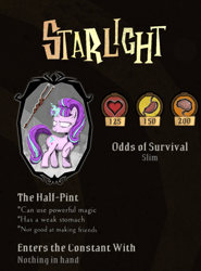 Size: 1941x2617 | Tagged: safe, artist:weiling, derpibooru import, starlight glimmer, pony, unicorn, cute, don't starve, magic, night, simple background, solo, standing, tree