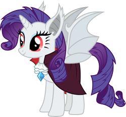 Size: 3233x3000 | Tagged: safe, artist:cloudy glow, derpibooru import, idw, rarity, alicorn, bat pony, bat pony alicorn, pony, night of the living apples, bat ponified, bat wings, clothes, female, gameloft, high res, horn, idw showified, mare, race swap, raribat, red eyes, simple background, solo, transparent background, wings