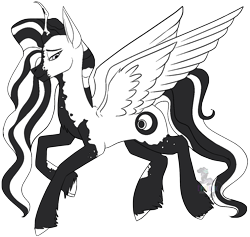 Size: 1246x1183 | Tagged: safe, artist:brainiac, derpibooru import, oc, oc:moonlight shadow, alicorn, art fight, female, simple background, solo, transparent background