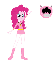 Size: 576x632 | Tagged: safe, color edit, derpibooru import, edit, pinkie pie, human, equestria girls, boots, clothes, colored, gloves, pink ranger, power rangers, shoes, simple background, solo, white background