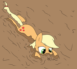 Size: 2000x1800 | Tagged: safe, artist:amateur-draw, derpibooru import, applejack, earth pony, blowing bubbles, covered in mud, female, lying down, mare, mud, mud bath, mud play, mud pony, muddy, pig pen, solo