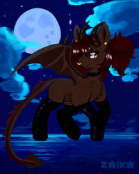 Size: 2000x2500 | Tagged: safe, artist:zaika, derpibooru import, oc, oc only, oc:whiskey dreams, demon, demon pony