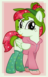 Size: 2500x4000 | Tagged: safe, artist:a4r91n, derpibooru import, oc, oc only, oc:watermelana, pegasus, :p, clothes, freckles, gradient hooves, hoodie, looking at you, socks, tongue, tongue out