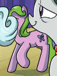 Size: 330x440 | Tagged: safe, derpibooru import, idw, earth pony, spoiler:comicm08, chance, female, hidden face, mare, petalbow