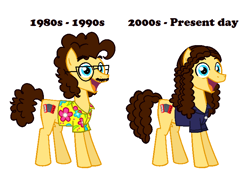 Size: 769x536 | Tagged: safe, derpibooru import, earth pony, pony, pinkie pride, accordion, clothes, comparison, curly hair, glasses, hawaiian shirt, musical instrument, ponified, shirt, simple background, solo, species swap, toast hawaii, weird al yankovic, white background