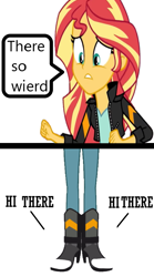 Size: 450x808 | Tagged: safe, artist:ewie2002, derpibooru import, sunset shimmer, equestria girls, simple background, solo, talking shoes, white background