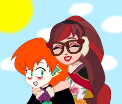 Size: 1600x1364 | Tagged: safe, derpibooru import, spike, human, crossover, ever after high, human spike, humanized, orange hair, rosabella beauty, rospike, smiling