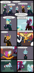 Size: 7000x15000 | Tagged: safe, alternate version, artist:chedx, derpibooru import, ocellus, rainbow dash, sandbar, smolder, spike, tempest shadow, changedling, changeling, dragon, earth pony, pegasus, comic:the storm kingdom, my little pony: the movie, alternate universe, bad end, comic, commission, crystal of light, dragoness, female