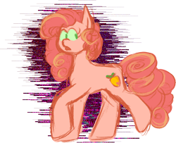 Size: 660x537 | Tagged: safe, artist:gammanullzero, derpibooru import, peachy pie, earth pony, pony, februpony, partially transparent background, simple background, solo, transparent background
