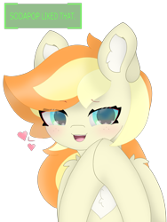 Size: 2862x3815 | Tagged: safe, artist:sodapop sprays, derpibooru import, oc, oc:sodapop sprays, pegasus, pony, chest fluff, ear fluff, ears, fallout text, female, looking at you, mare, smiling, smiling at you, solo