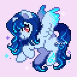 Size: 1024x1024 | Tagged: safe, artist:duvivi, derpibooru import, oc, oc only, pony, pixel art, purple background, simple background, solo