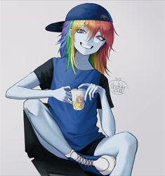 Size: 1920x2046 | Tagged: safe, artist:sheldyart, derpibooru import, fluttershy, rainbow dash, human, hat, humanized