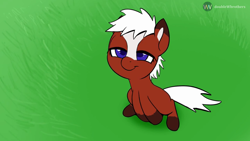 Size: 1280x720 | Tagged: safe, artist:doublewbrothers, derpibooru import, screencap, earth pony, pony, coat markings, cute, epona, epony, grass, lidded eyes, ponified, socks (coat marking), solo, species swap, the legend of zelda