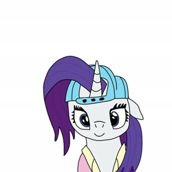 Size: 2048x2048 | Tagged: safe, artist:mlpisthebestshow36, derpibooru import, rarity, pony, unicorn, alternate hairstyle, backwards ballcap, baseball cap, cap, disguise, hat, plainity, simple background, solo, white background