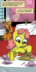 Size: 478x958 | Tagged: safe, derpibooru import, idw, earth pony, pony, unicorn, spoiler:comic, spoiler:comicm08, advertisement, censored, censored vulgarity, comic, female, giddilee, gingersnap, idw advertisement, male, mare, preview, stallion, when you see it