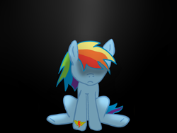 Size: 1600x1200 | Tagged: safe, artist:dawsonj750, derpibooru import, rainbow dash, pegasus, pony, g4, female, loyalty, mare, sad, solo