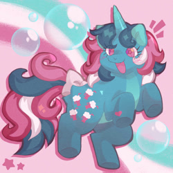 Size: 894x894 | Tagged: safe, artist:lumiville, derpibooru import, fizzy, unicorn, g1, bubble, female, mare