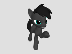 Size: 1200x900 | Tagged: safe, artist:kruvvv, derpibooru import, oc, oc only, earth pony, pony, pony creator, 3d, 3d pony creator, grin, happy, male, raised hoof, raised leg, simple background, smiling, solo, stallion, standing