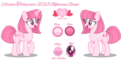 Size: 2890x1473 | Tagged: safe, artist:tanahgrogot, derpibooru import, oc, oc only, oc:annisa trihapsari, alicorn, earth pony, pony, female, magic, mare, open mouth, open smile, reference sheet, simple background, smiling, transparent background