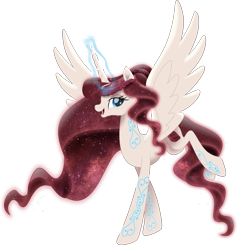 Size: 13673x13386 | Tagged: safe, artist:lincolnbrewsterfan, derpibooru import, oc, oc only, oc:rosetta, alicorn, pony, my little pony: the movie, .svg available, alicorn oc, aura, blue eyes, braid, coat markings, commissioner:dust rock, concave belly, ethereal hair, ethereal mane, ethereal tail, female, flourish, flourishes, galaxy, galaxy mane, galaxy tail, glowing, glowing mane, glowing tail, god empress of ponykind, hair bun, highlights, horn, inkscape, large file size, lauren faust, long horn, long mane, long tail, looking at you, magic, magic aura, mane, mare, movie accurate, ponified, prancing, red mane, red tail, redesign, regal, reimagined, remastered, shading, slim, smiling, smiling at you, species swap, spread wings, starry mane, starry tail, svg, swirls, swirly markings, tail, tall, thin, vector, warhammer (game), warhammer 40k, wings