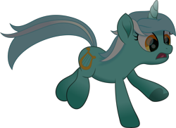 Size: 7005x5086 | Tagged: safe, artist:lincolnbrewsterfan, derpibooru import, lyra heartstrings, unicorn, my little pony: the movie, .svg available, amber eyes, art challenge, dark, female, golden eyes, harp, hoof heart, inkscape, looking forward, mare, movie accurate, musical instrument, open mouth, quick draw, running, running away, shading, simple background, svg, tail, transparent background, underhoof, vector, windswept tail, yelling