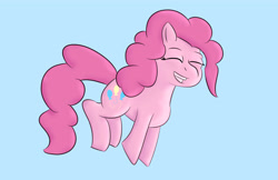 Size: 5100x3300 | Tagged: safe, artist:toonyloo, derpibooru import, pinkie pie, earth pony, pony, eyes closed, female, grin, smiling, solo