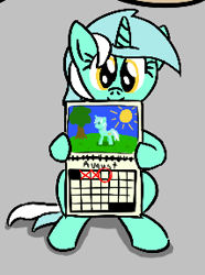 Size: 214x287 | Tagged: safe, artist:purppone, ponerpics import, lyra heartstrings, pony, unicorn, calendar, looking at you, solo