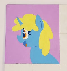 Size: 2167x2283 | Tagged: safe, artist:purppone, ponerpics import, oc, oc:ballyhoo, pony, female, happy, mare, photo, posca