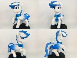 Size: 4096x3077 | Tagged: safe, artist:sparkle257, derpibooru import, oc, pegasus, pony, clothes, figurine, irl, photo, scarf, solo