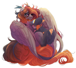 Size: 2560x2286 | Tagged: safe, artist:inspiredpixels, derpibooru import, oc, oc only, oc:reminati, pegasus, pony, crying, female, hooves together, mare, simple background, solo, transparent background, unshorn fetlocks, wings