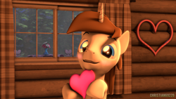 Size: 1920x1080 | Tagged: oc name needed, safe, artist:christian69229, derpibooru import, oc, oc only, pony, unicorn, 3d, blushing, commission, heart, horn, male, smiling, source filmmaker, stallion, unicorn oc, ych result