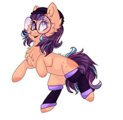 Size: 5800x5686 | Tagged: safe, artist:krissstudios, derpibooru import, oc, oc only, earth pony, pony, cheek fluff, chest fluff, clothes, ear fluff, ears, female, glasses, hat, leg warmers, mare, simple background, solo, transparent background