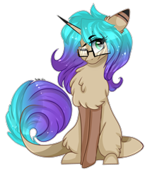 Size: 2550x3002 | Tagged: safe, artist:krissstudios, derpibooru import, oc, oc only, pony, unicorn, chest fluff, female, glasses, mare, simple background, sitting, solo, transparent background