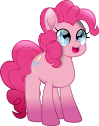 Size: 3305x4184 | Tagged: safe, artist:lincolnbrewsterfan, derpibooru import, part of a set, pinkie pie, earth pony, pony, .svg available, adorable face, big eyes, big smile, blue eyes, curly hair, curly mane, curly tail, cute, cute face, cuteness overload, daaaaaaaaaaaw, diapinkes, female, gradient hooves, happiness, happy, happy face, highlights, inkscape, lincolnbrewsterfan's movie cutie smiles, looking up, mare, movie accurate, pink mane, pink tail, shading, simple background, smiling, solo, svg, tail, transparent background, vector, weapons-grade cute, wide eyes